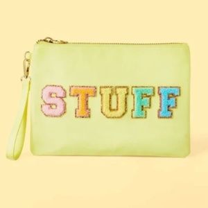 NEW STONEY CLOVER LANE X TARGET YELLOW FLAT "STUFF" POUCH